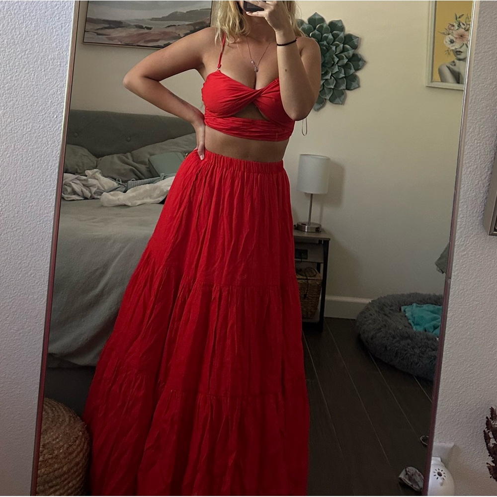 Princess Polly Allie Set Red